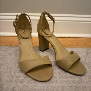 Sam Edelman Tan Ankle Strap Heels